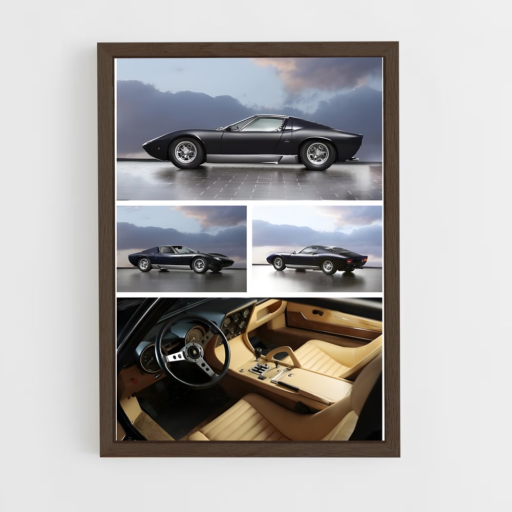Poster Noir et Cuir – affiche Lamborghini (vue 5)